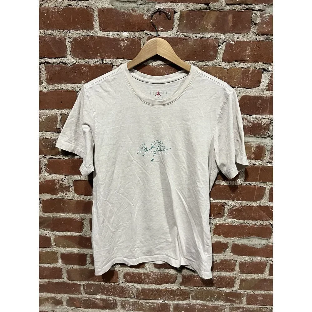 Jordan Brand Mens Tan Short Sleeve Graphic T-shirt Size Small